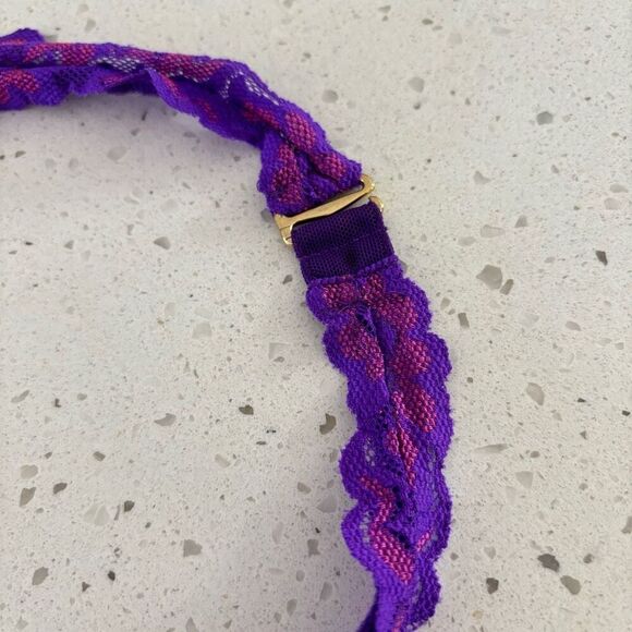 Victoria's Secret Small Purple Lace Lingerie Slip Dress Halter Style Open Back - Picture 8 of 8